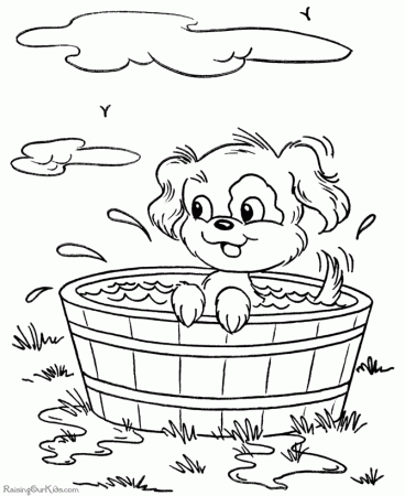 Printable puppy coloring pictures 082