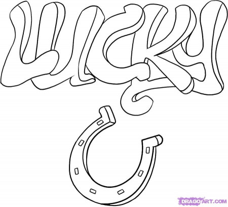 How to Draw Lucky, Step by Step, Graffiti, Pop Culture, FREE 