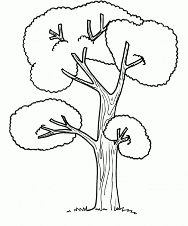 tree with leaves Colouring Pages (page 2)