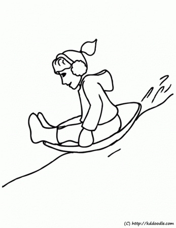 Sledding Coloring Pages 294 | Free Printable Coloring Pages