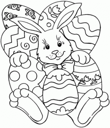 Printable Free Coloring Sheets Easter Bunny For Little Kids - #