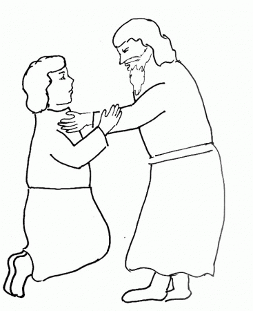 Bible Story Coloring Page for Jesus Teaches About Forgiveness 