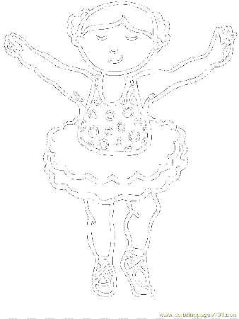girl dancing Colouring Pages (page 3)