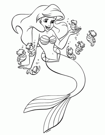 Ariel ( The Little Mermaid ) - Coloring Pages | Wallpapers 