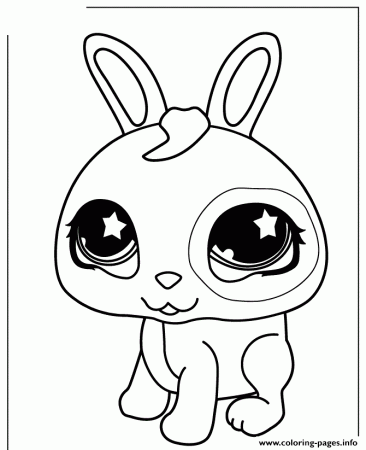 Print littlest pet shop cute bunny Coloring pages
