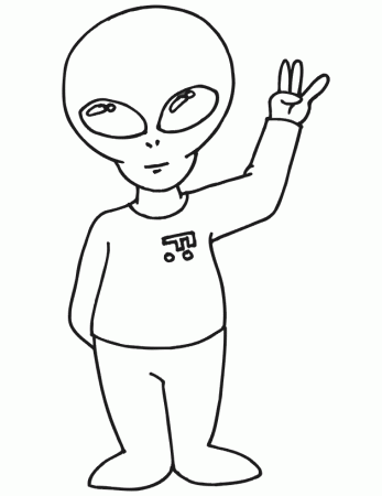 Alien Coloring Page - Coloring Pages for Kids and for Adults