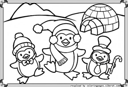 Christmas Penguin Coloring Pages To Print - Coloring Pages For All ...