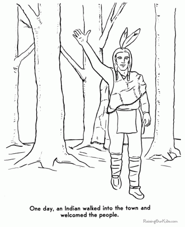 Of Indians - Coloring Pages for Kids and for Adults