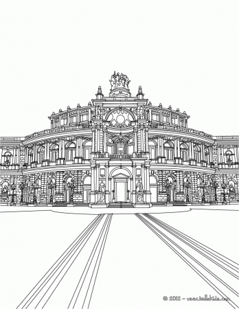 FAMOUS PLACES IN GERMANY coloring pages - BRANDENBURG GATE in Berlin