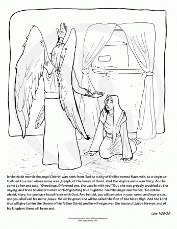 Coloring Page Angel Gabriel - High Quality Coloring Pages