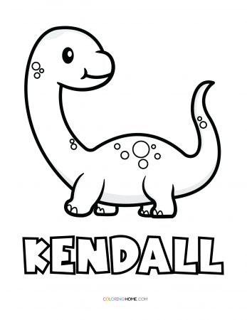 Kendall dinosaur coloring page