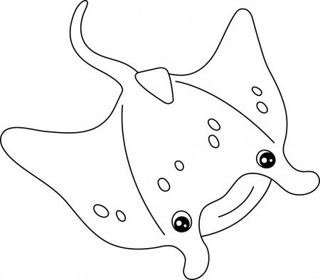 Manta Ray Coloring Page Isolated for Kids 5163322 Vector Art at Vecteezy