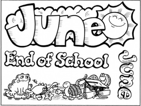 End of School Coloring Page - Free Printable Coloring Pages for Kids