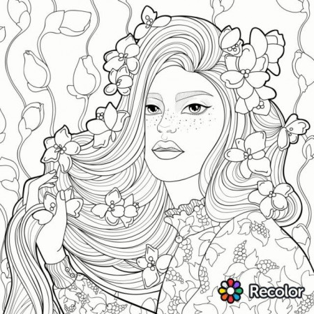 27+ Inspired Image of Hair Coloring Pages - entitlementtrap.com | Coloring  books, Coloring pages, Coloring pages for girls
