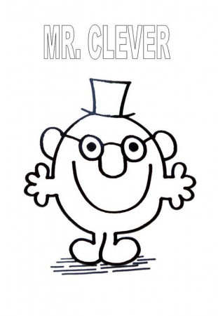 Mr Clever is so Smart in Mr Men and Little Miss Coloring Pages ...