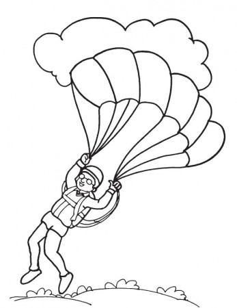 Parachute Coloring Pages Page 1