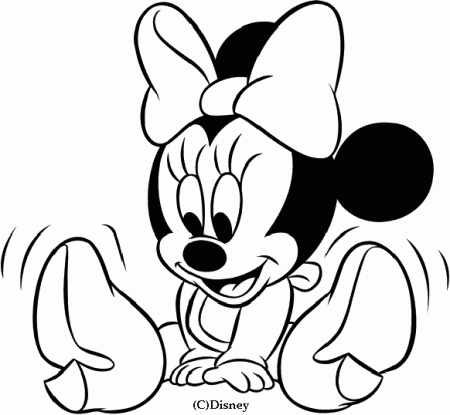 Baby Minnie Mouse Coloring Pages - CartoonRocks.com