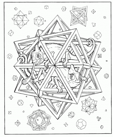 M C Escher Coloring Pages - Coloring Page
