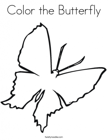 Color the Butterfly Coloring Page - Twisty Noodle