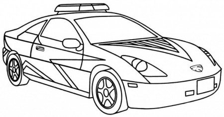 Police Car Coloring Pages Online - Coloring Page