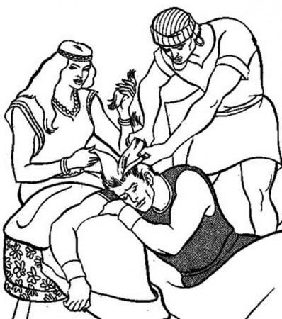 Samson And Delilah Coloring Page