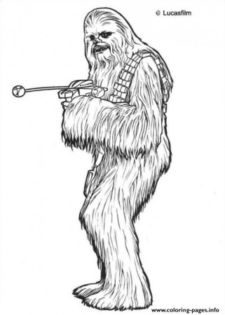 Print star wars chewbacca Coloring pages