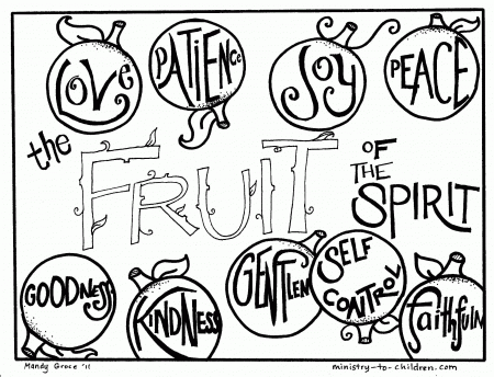Fruit of the Spirit Coloring Pages (free printables)