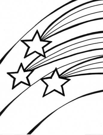 Shooting Stars Coloring Page
