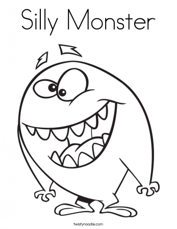 Silly Monster Coloring Page - Twisty Noodle