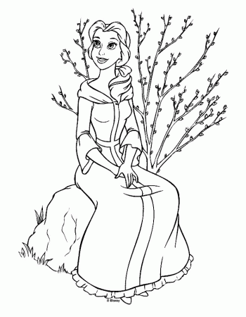 Princess Belle And The Beast Coloring Pages - High Quality ...