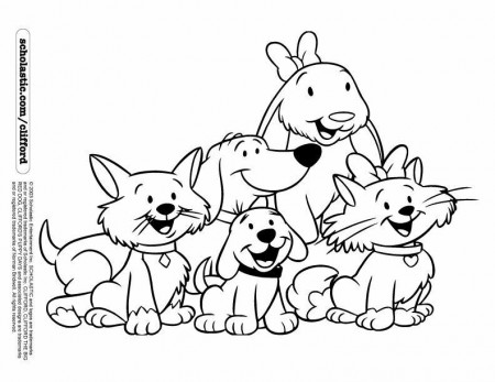 Clifford and his pals coloring page | Daycare | Pinterest ...