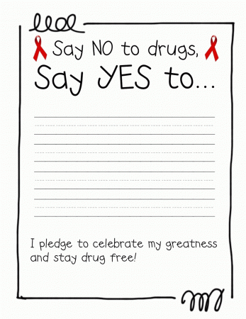 Coloring Pages For Red Ribbon Week