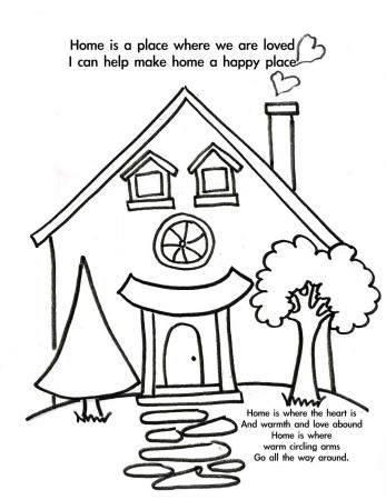 Welcome Home Coloring Page - Coloring Pages for Kids and for Adults