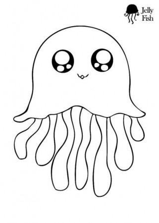 Cute Jellyfish Coloring Page For Preschoolers | Animal Coloring ...