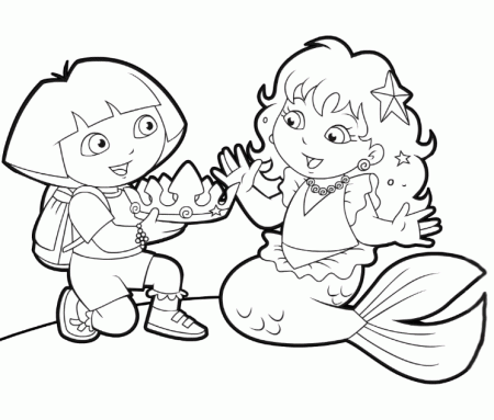 Dora And Friends Mermaid Coloring Pages
