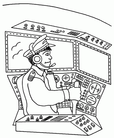 pilot Coloring Page | Coloring pages, Coloring books ...