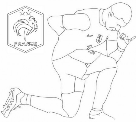 Coloring page FIFA World Cup 2022 : Kylian MBappé 53