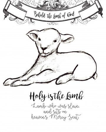 FREE Lamb of God Coloring Printable Page 8x10 Journal Scripture Devotional  by: anne harb | Coloring pages, Lion coloring pages, Lion and lamb