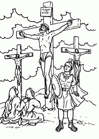 Printable Jesus Crucifixion Coloring Pages - Good Friday Coloring Pages - Coloring  Pages For Kids And Adults