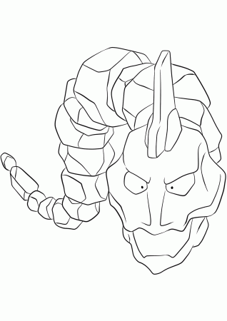 Onix No.95 : Pokemon Generation I - All Pokemon coloring pages Kids Coloring  Pages