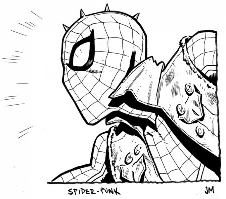 Spider Punk Illustration 7, in Jose Gonzales's Justin Mason Comic Art  Gallery Room