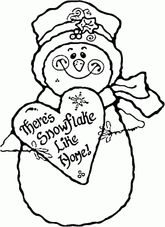 Christmas Snowman - Coloring Pages for Kids and for Adults