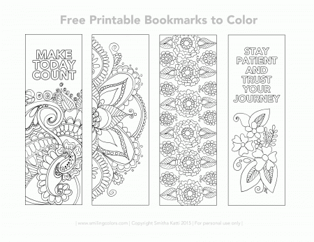 Coloring Calendar 2016 and Free Printable Bookmarks to Color ...