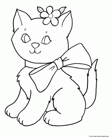 cute kitten printable coloring pages for kidsFree Printable ...