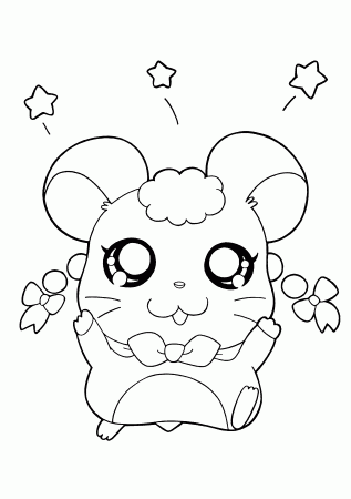Free Coloring Pages Of Kawaii Puppy Coloring Page Hamster In Cute ...