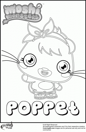 moshi monster coloring pages - Free Large Images