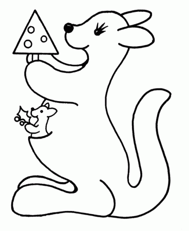 Learning Years: Christmas Coloring Pages - Kangaroo with small ...