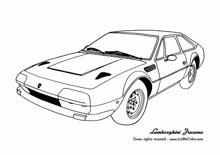Lamborghini Jarama coloring page | LetMeColor