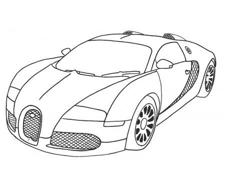 Bugatti Veyron color page | 1001coloring.com