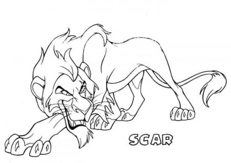 Lion King Scar Coloring Pages 1 in 2020 | Lion coloring pages, Coloring  pages, Deer coloring pages